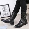 Fashion Men's Fashion Autumn Winter Boots  Designer Natural Leather Shoes Party Nightclub Long Motorcycle Boot Handsome High Botas