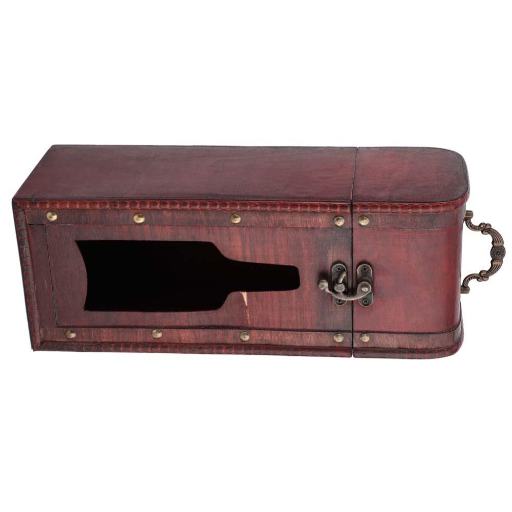 Hollow Wine Storage Box Wood Construction Wooden Wine Package Flasks Wine Box  For Collectors