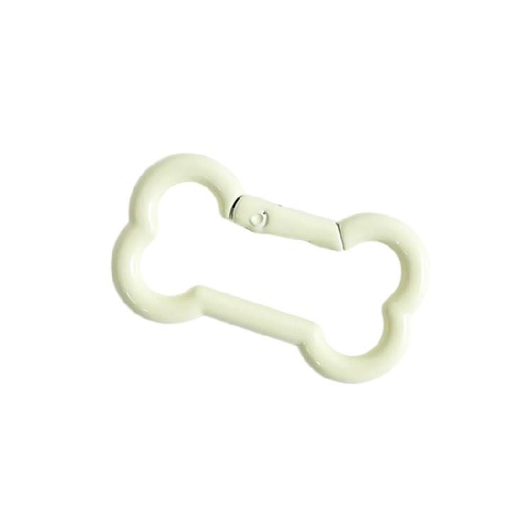 Zinc Alloy Bone Keychain Decoration Spring Operated Clasp Available In 6 Playful Color Options
