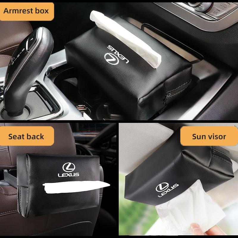 PU Leather Car Tissue Box Facial Tissue Storage Bag For Lexus F SPORT ES RX LS IS NX CT LX IS250 IS200 CT200H GS300 NX300h UX HS