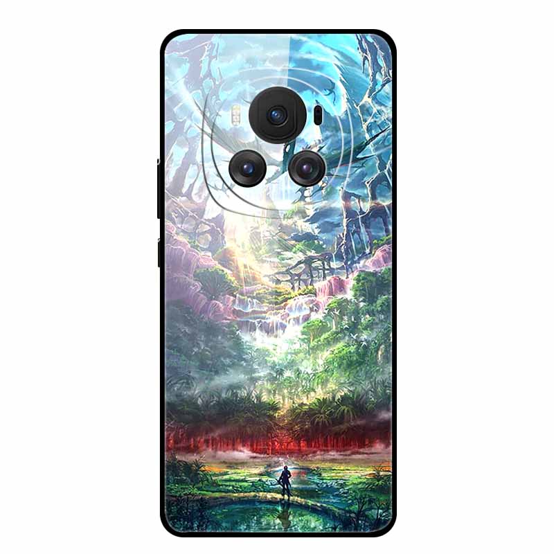 Tempered Glass Case For Honor Magic 6 Pro Case 6.8" Soft Edge Hard Glass Back Cover For Honor Magic6 Pro Phone Case Fundas Shell