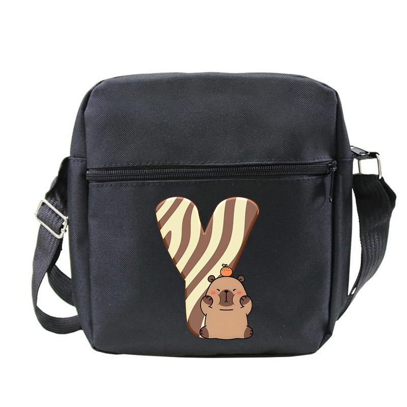New Kapibara 26 letter printed messenger bag student children multi-functional leisure portable bag