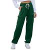 Women's Fashion Sport Solid Color Pocket Casual Sweatpants Pants