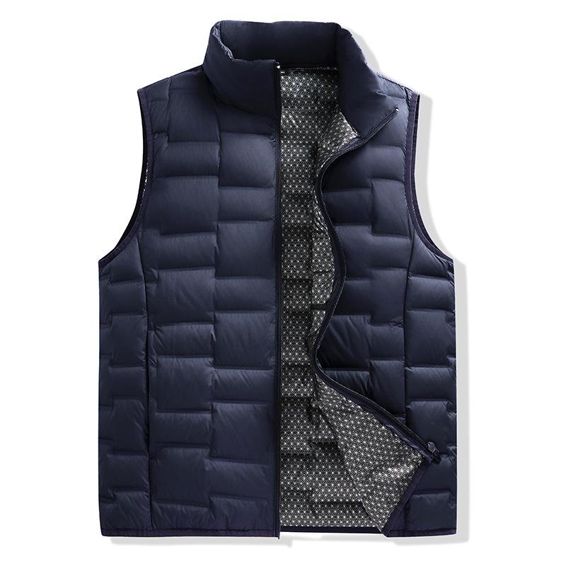 Down Vest Men's Autumn and Winter New Products Stand-up Collar Inner Thermal Vest Light Down Jacket Women
