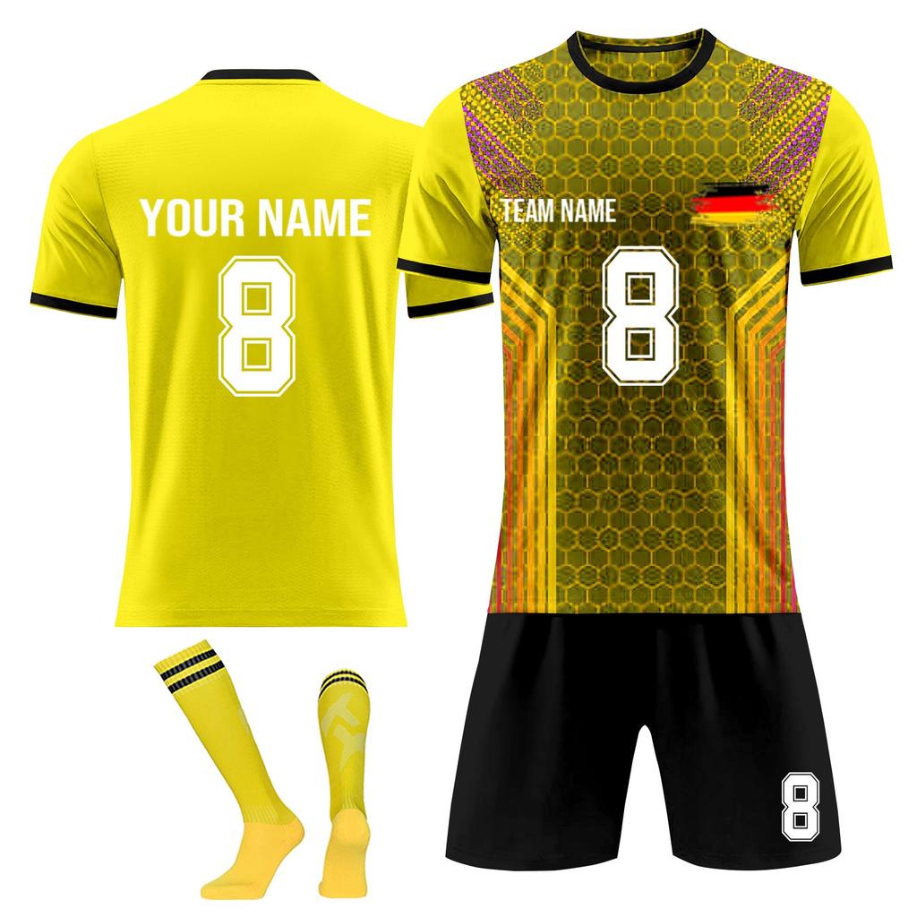 Personalised Shirts Kit Mens Girls With Name Number Custom Football Jerseys For Boys Training Suit
