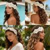 Floral Crochet Flower Hair Band Retro Women Hair Scarf Knitted Headband  Girl Hair Accessories