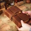 Handmade First Layer Cowhide Book Genuine Leather Hand Account Binder Notebook Retro Nostalgic Travel Diary