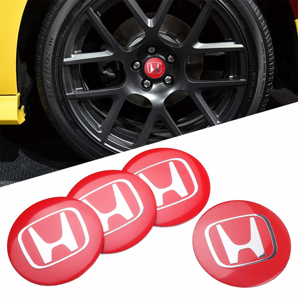 4PCS 60mm Car Wheel Center Hub Caps Tire Rim Covers For Honda Civic 10th 11th Gen Hrv Jazz City Fit Accord Crv Odyssey