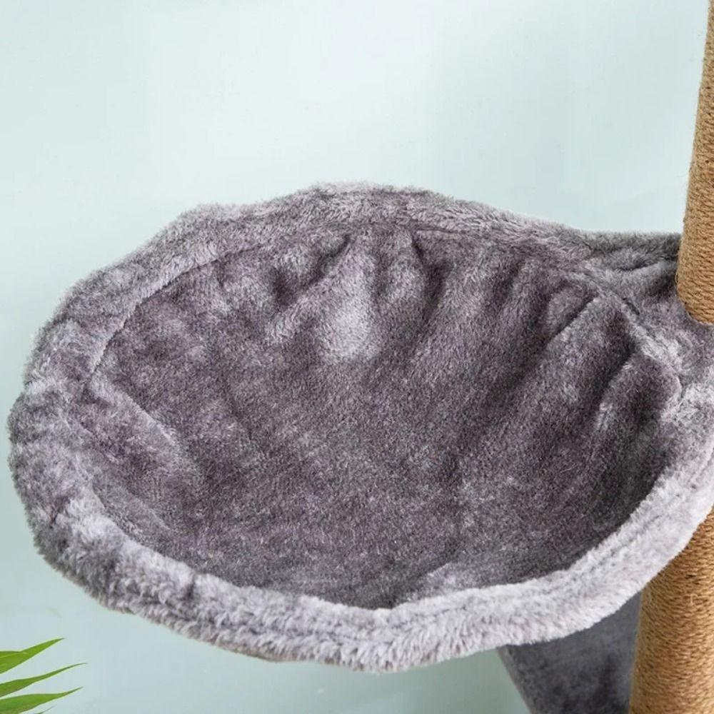 Comfortable Hanging Cat Nest Soft Plush Cat Basket Solid Color Basketball Net Cat Sleeper  Indoor