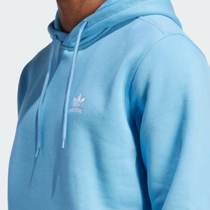 Adidas Originals Essential Trefoil Essentials Casual Sports Comfortable Hoodie Men hoodies Light-Blue IY4925