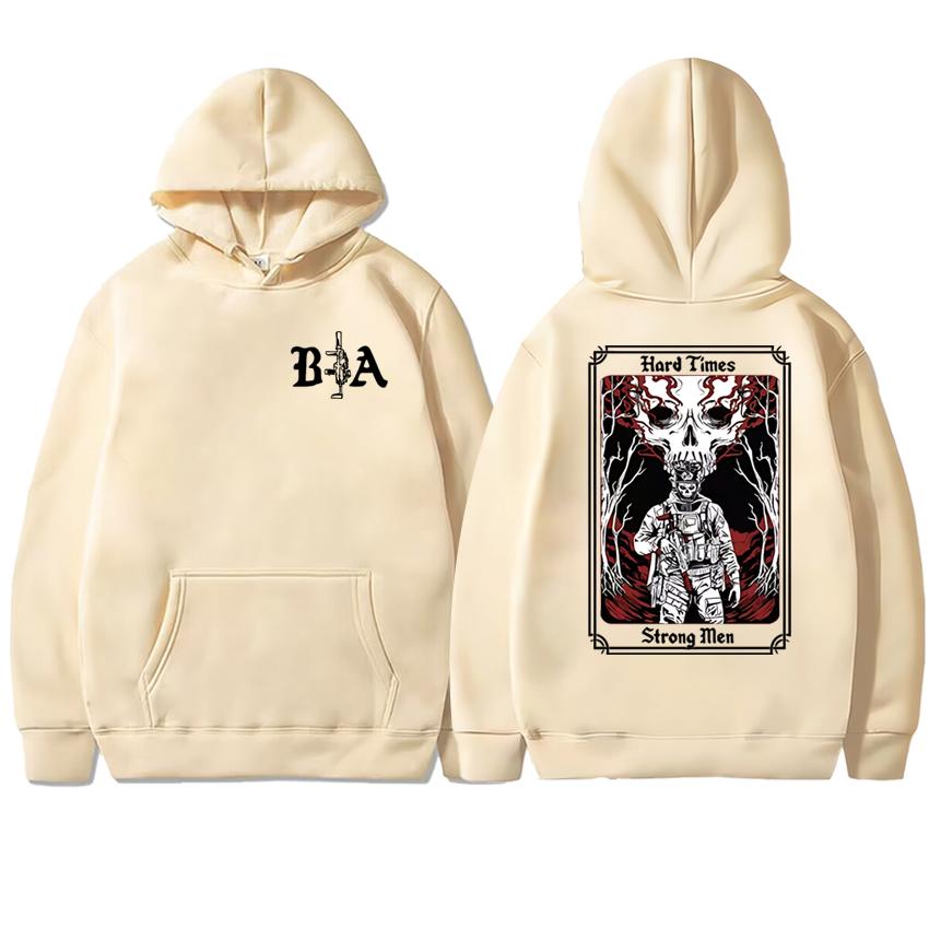 Hard Times 2025 Brothers In Arms Double Sided printed Hoodies Men Women vintage Hip Hop streetwear Unisex Fleece Sweatshirt Coat