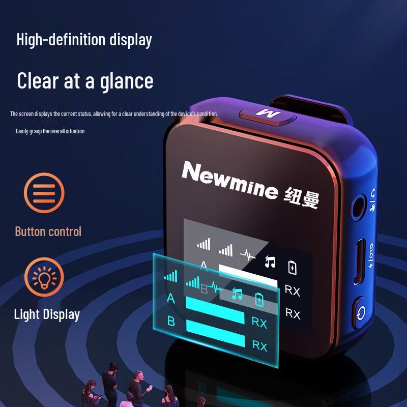 Newman MC89 Dual Wireless Lavalier Microphone (CN version)