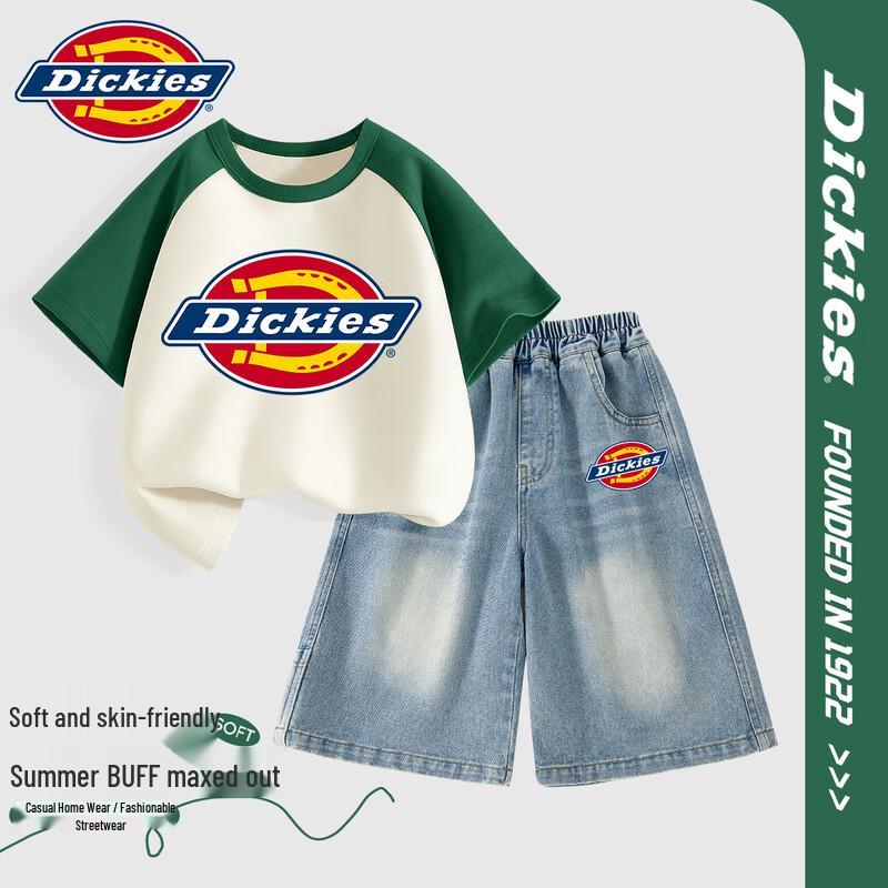 Dickies Kids  2026 Summer Short Sleeve & Denim Shorts Set 150
