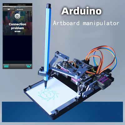 MG90 Uygulamalı Çizim Eskiz Defteri Manipülatörlü XY Plotter Robot Kolu Arduino Robot DIY Kiti İçin Programlanabilir Robot Başlangıç Kiti