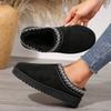 New Women's Wool Slippers Warm Platform Wool Low-top Snow Boots Slippers Women's Outdoor Anti-Slip Boots Shoes for Women