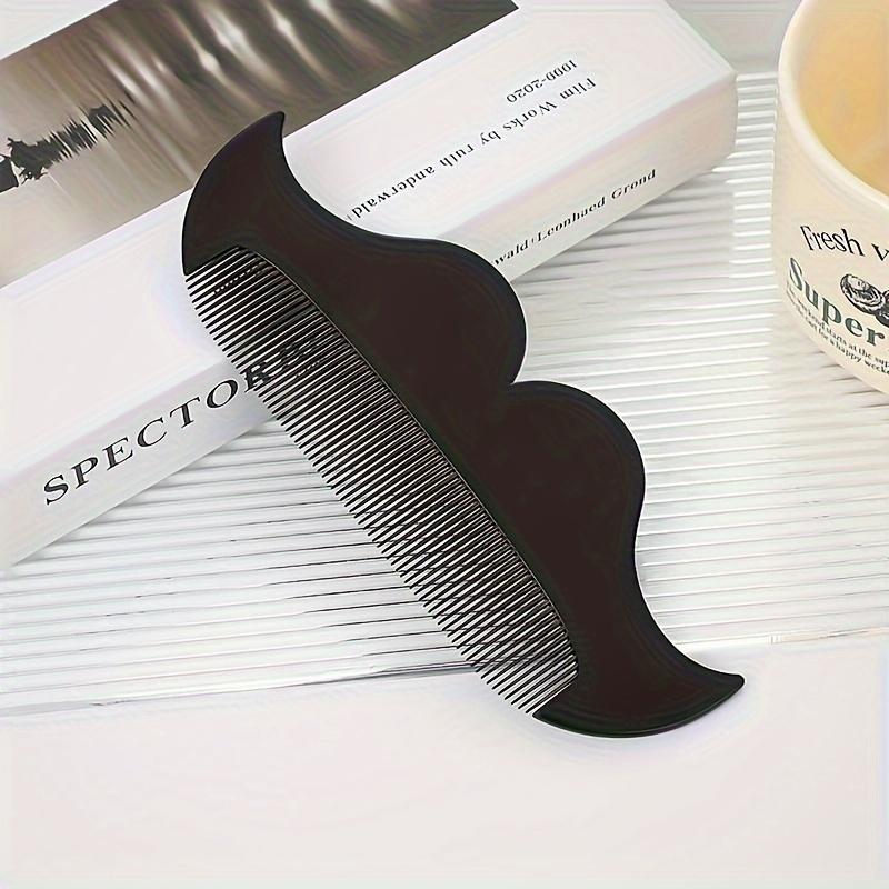 [Black Mini Mustache Comb] Black Mini 12cm Mustache Comb | Plastic Beard Grooming Tool for Men | Unfragranced Shaving & Hair Removal