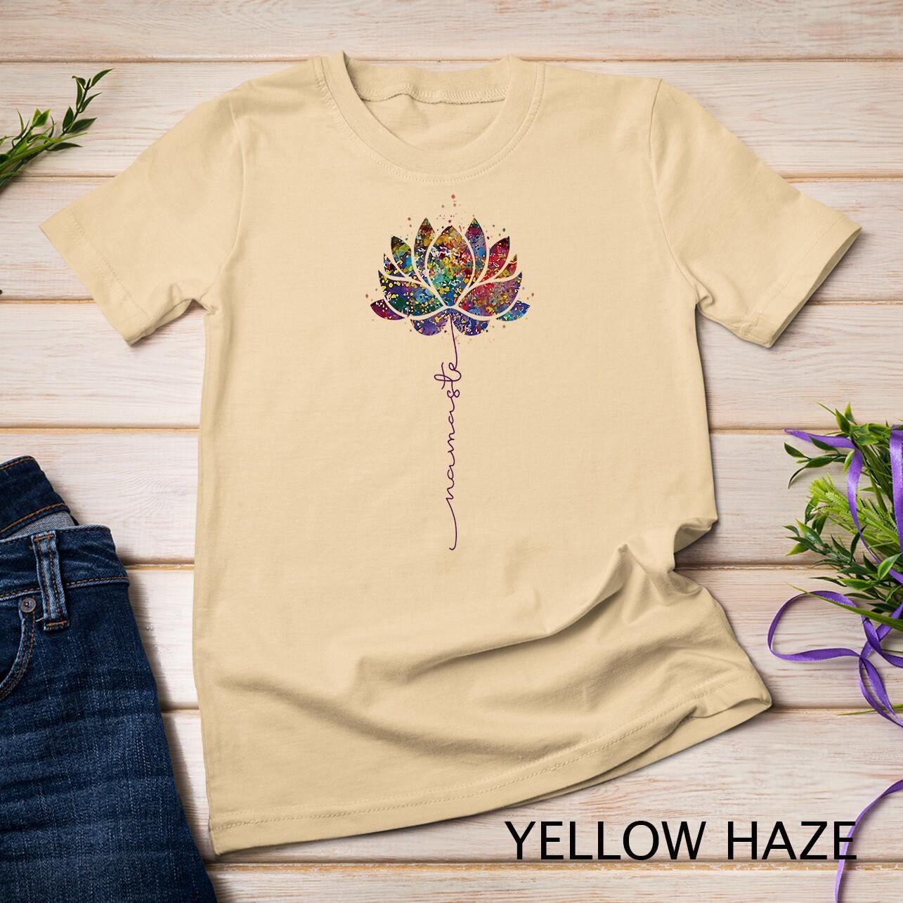 Womens Lotus Flower Namaste Yoga Watercolor Meditation Zen Unisex T-Shirt Mens Womens Tees Top S