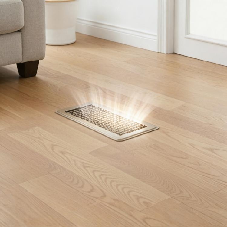 Magnetic HVAC Floor Covers 4X12 Inches Rusts Proof Steel Construction Metal Air Vent Cover With Safety Edges for Home