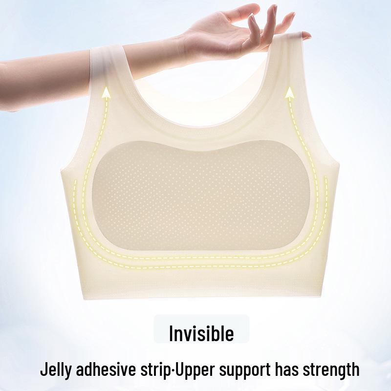 Ice Silk Cooling Seamless Chest Binder - Women’s Skin Tone Invisible Vest & Anti-Bulge Bra for a Beautiful Back and Smaller Bust.
