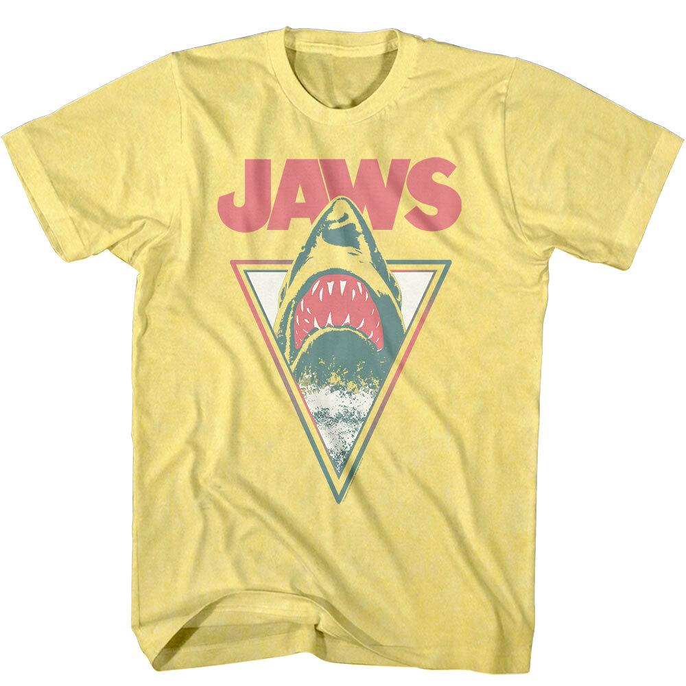 Jaws Neon Shark Attack Men T Shirt Amity Island Surf Ocean Movie Merch L
