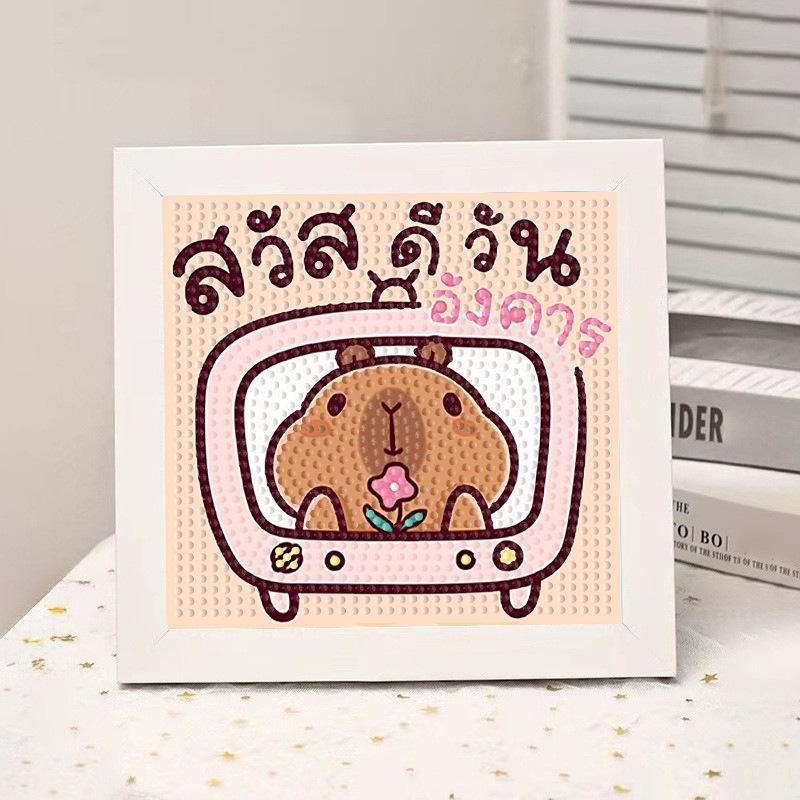 High-End Diamond Painting Diy Van Gogh Starry Sky Cat Creative Handmade Toy Table Decoration Diamond Painting With Frame