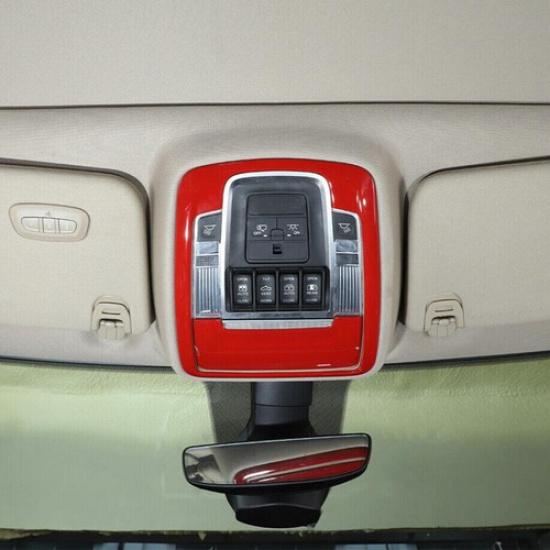 For -2024 Dodge RAM 1500 ABS Red Interior Roof Reading Lamp Light Cover Trim