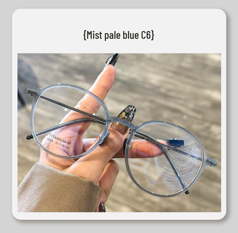 Nerd Ultralight Pure Titanium Eyeglass Frames for Women - 8g, Style 9209, Flattering, Nearsighted.