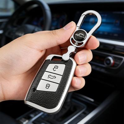 Auto Keyless Holder Shell Fob Keychain For Volkswagen VW Magotan Passat B8 For Skoda Superb A7 TPU Leather Car Remote Key Case Cover