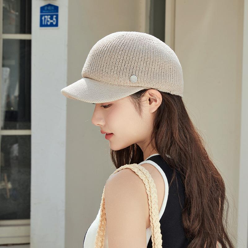 

Baseball cap summer thin knitted cap vacation sun hat women s outdoor sun protection visor equestrian hat fashion M（56-58cm）
