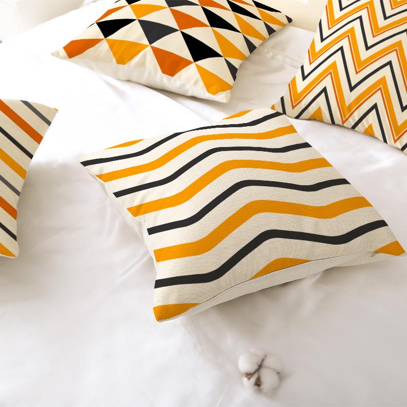 New Home Furnishings Halloween Polyester Pillow Case Home Pumpkin Ghost Fire Cushion Waist Pillow Case