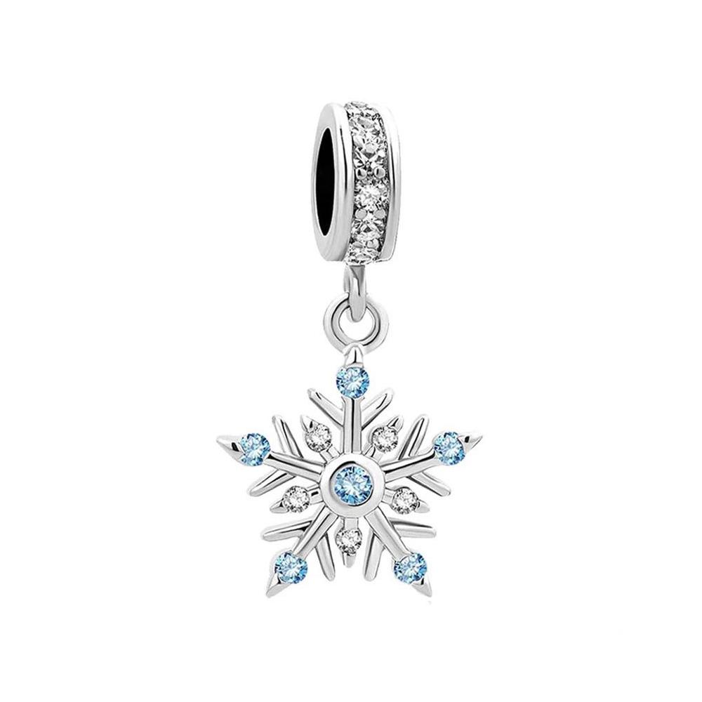 Love Winter Snowflake Pendant copper Colors Ideal For Charm Bead Charms copper Colors Authentic Bracelets for Jewellery Making