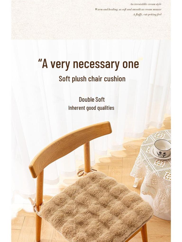 Plush Rabbit Winter Seat Cushion – Thick, Warm, and Comfortable for Long Sitting