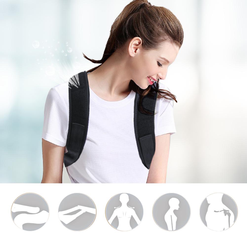 Durable Nylon Posture Corrector Women Men Shoulder Support Brace with Hook & Loop