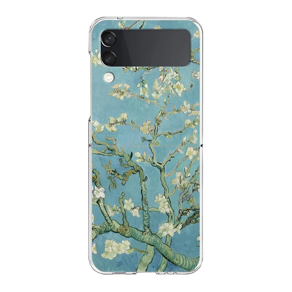 Van Gogh Art Aesthetics Angel Clear Pouzdro na telefon pro Samsung Z Flip 4 5 Pouzdro Transparentní High Hard PC Pro Galaxy Z Flip 3 5 Cover