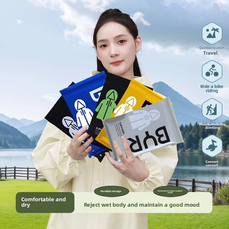 Thickened Adult Rain Jacket, Windproof And Waterproof EVA Thickened Full Body All In One Raincoat, Outdoor Cycling, Portable Raincoat