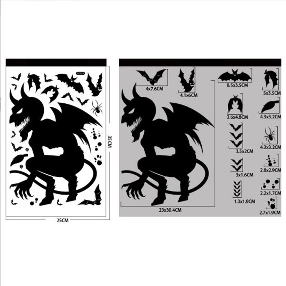 Self-Adhesive Wallpaper Giant Ghost Window Sticker Glass Sticker Party Decor Halloween Decor