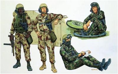 Platz Dragon US Army Panzerbesatzung Set Golfkrieg Plastikmodell DR3020 1/35