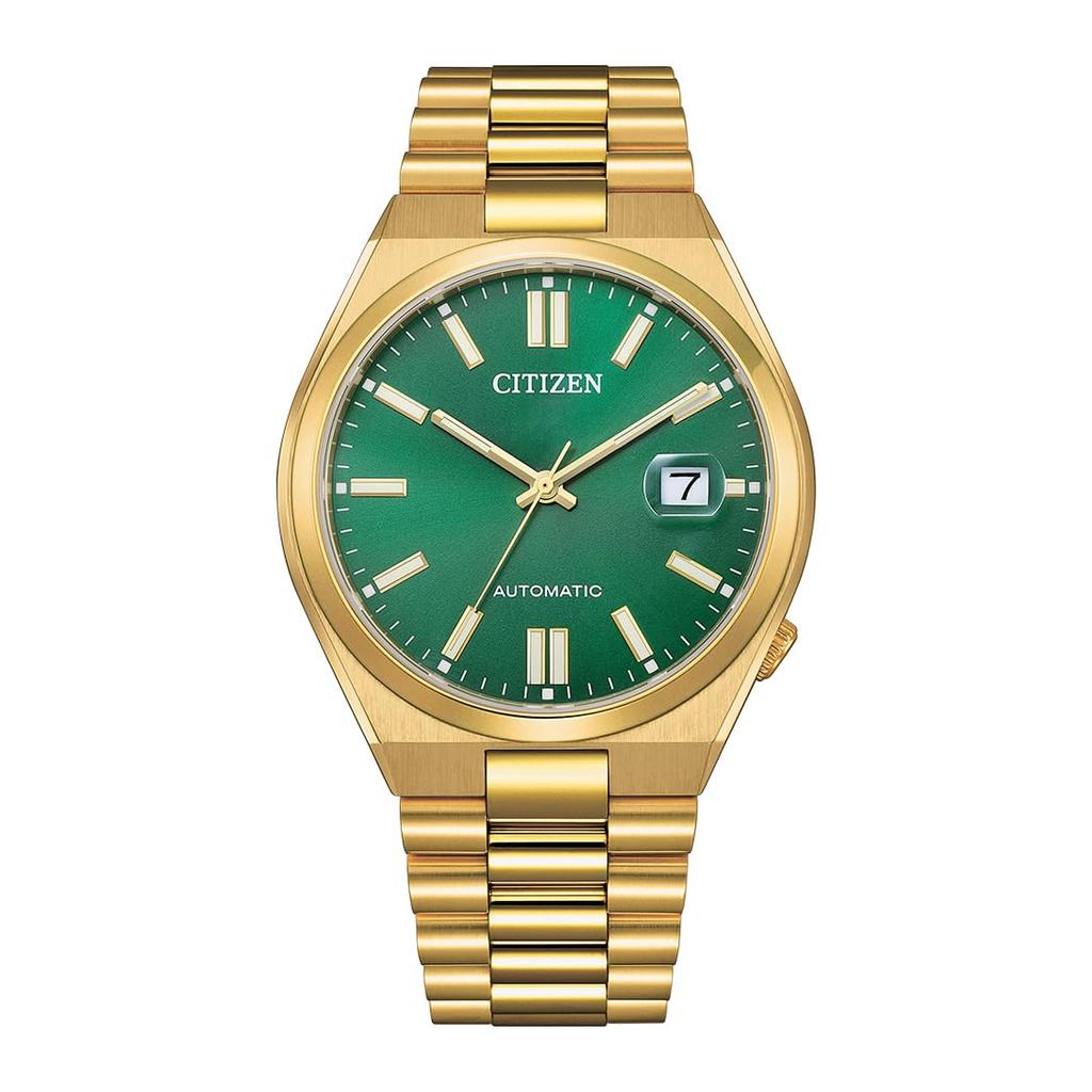 Citizen Tsuyosa Collection Automatic Men's Wristwatch NJ0152-51X Sapphire Glass Green Gold