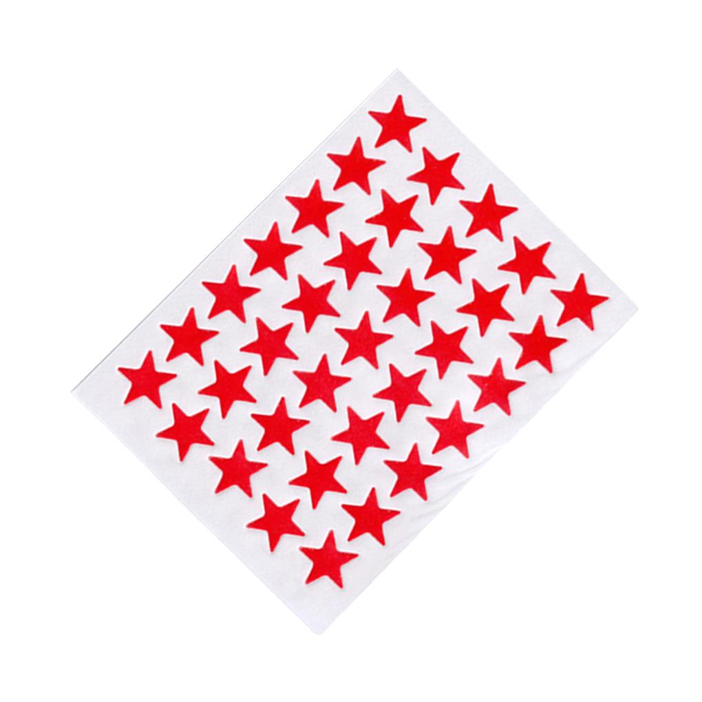 

10 Sheets Award Flash Sticker Five-pointed Star Removable Praise Label Kindergarten Decorations Reward Decals Supplies красный
