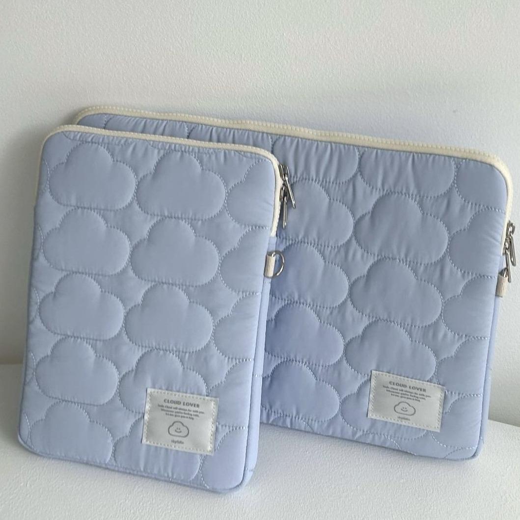 

TS JYL laptop bag,Korean Cloud iPad Sleeve Quilted Soft 13 Inch Shockproof Laptop Case 13-14 inches синій