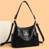 Große Umhängetasche PU Crossbody Tasche Mehrschichtige Tasche Muttertasche