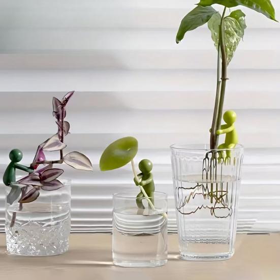 Plant Stand Hydroponic Plants Pothos Ivy Lucky Bamboo Succulents Cartoon Holder with Clamp Design Indoor Garden Decor