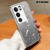 KEYSION Luxury Plating Glitter Phone Case for VIVO V29 5G Transparent Soft TPU Shockproof Back Cover for VIVO V29 5G