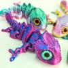 Stampa 3D Figure Camaleonte Articolazioni Mobili Giocattolo Fidget Modello Animale Cartone Animato Giocattoli Ornamento da Scrivania Giocattolo Per Bambini Adulti Regalo di Compleanno per Bambini Festa
