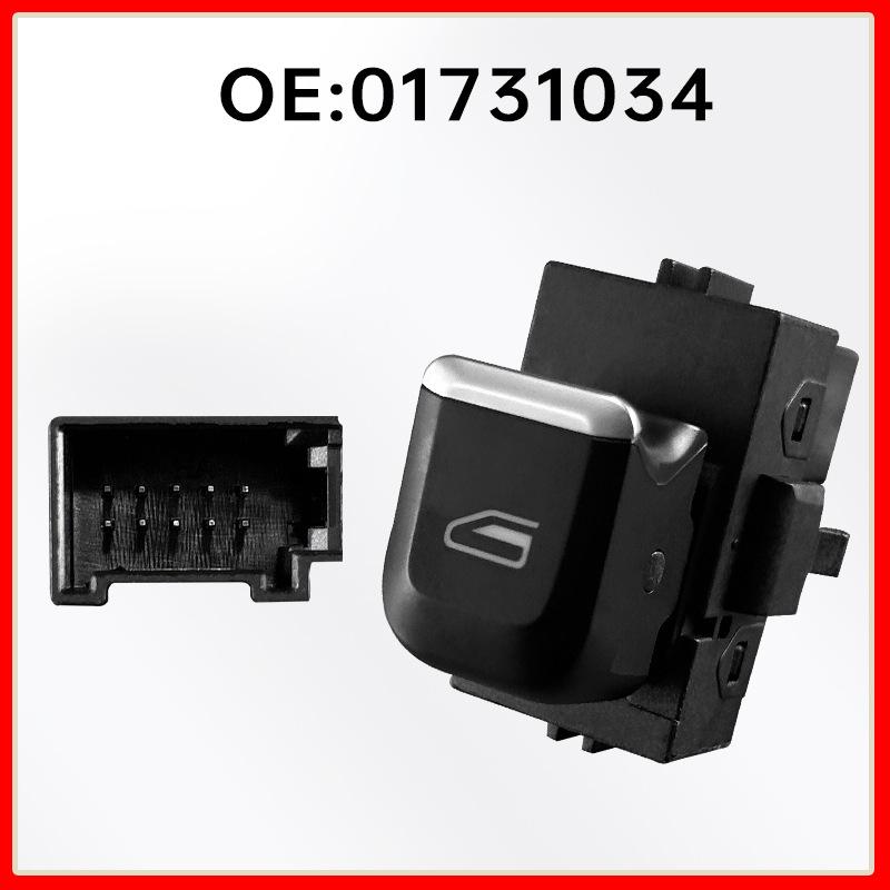 Window Regulator Switch for Geely Emgrand GS/GL - Single Switch, Silver Trim, One-Touch Lowering
