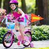 Bike Flags With Pole For Safety Orange Triangle Golf Cart Wheelchair Flag High Visibility Pennant Retractable Waterproof