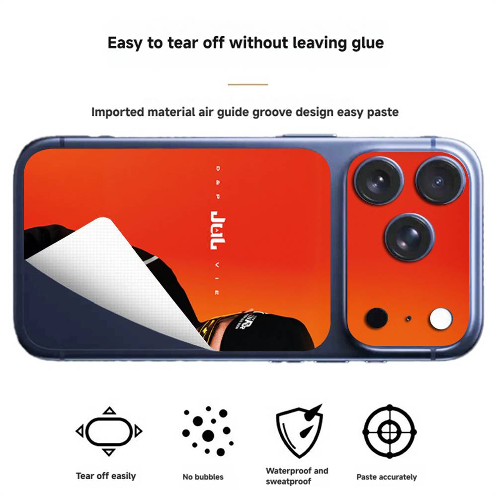 

H-Hots Juls Rapper Logo Wrap Sticker for iPhone17 pro/17pro max Phone Decal Skin Rear Protector Case Film Full Cover iPhone 17 Pro