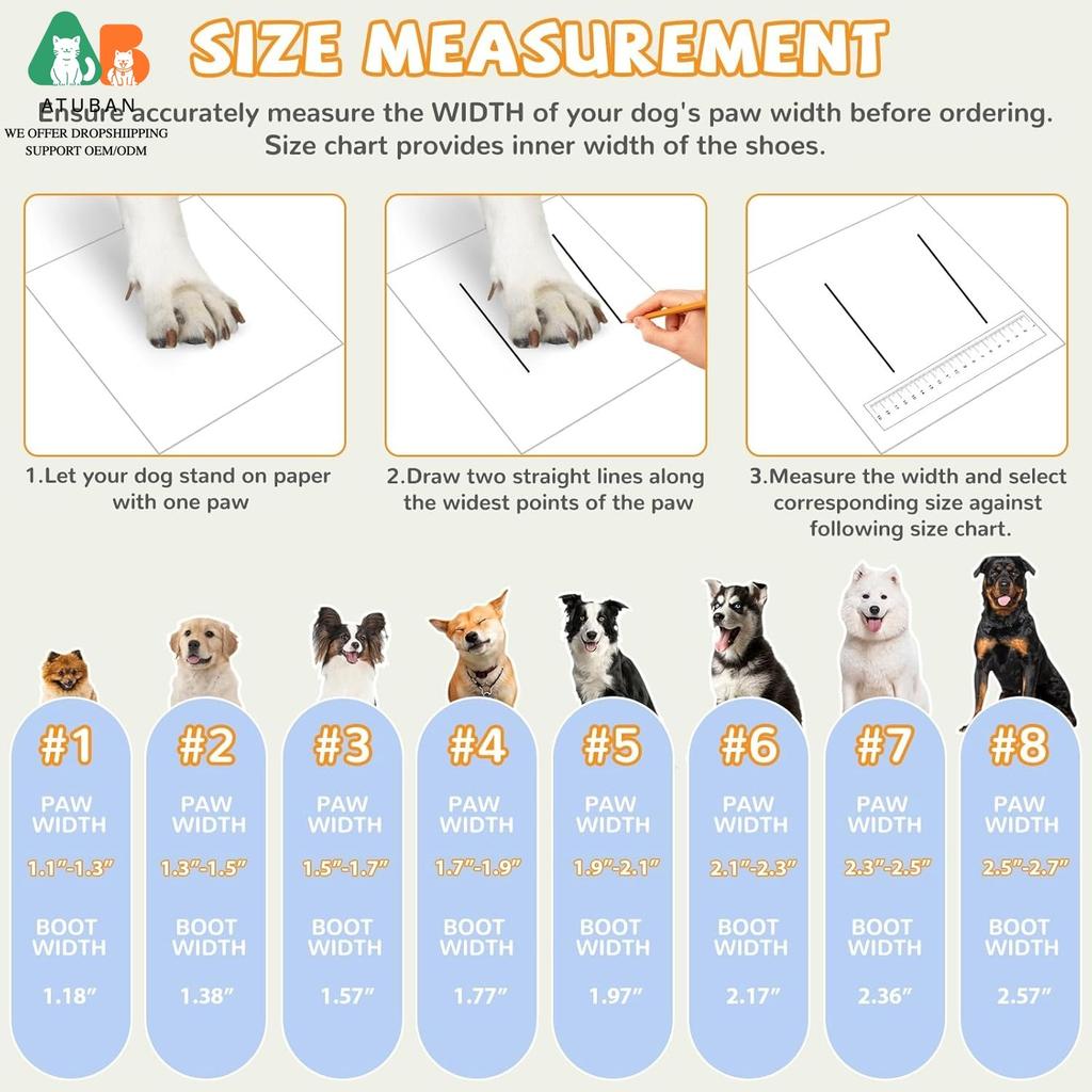 Dog Shoes for Hot Summer Pavement,Dogs Shoes,Waterproof Dog Boots & Paw Protectors,Non-Slip Dogs Rain Booties,Easy Clean Sandals