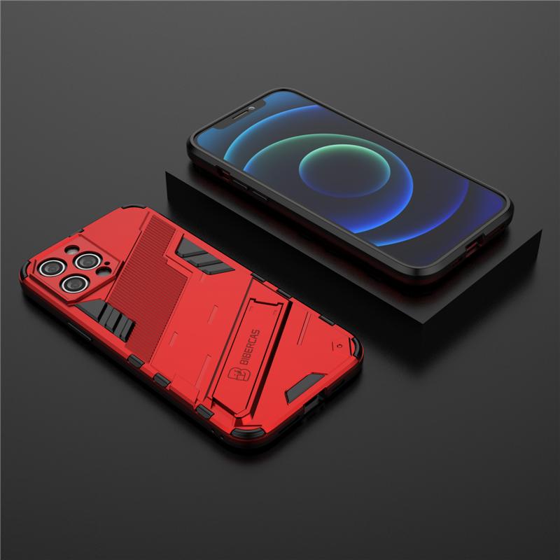 Armor Cyber Shockproof Case For iPhone 12 Mini 13 12 Pro SE 2020 XR XS Max X 11 12 Pro Max 7 8 6 6s Plus Stand Holder Cover