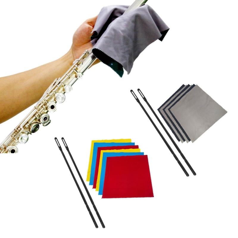 Flute Cleaning Kits Flute Cleaning Swabs Polishing Cloth Flute Cleaning Tools Musical Instruments Cleaning Accessories